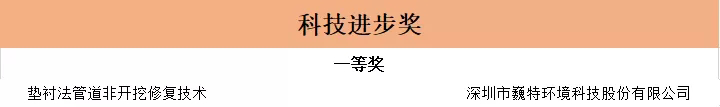 重磅！巍特環境獲2021年廣東省非開挖技術協會科學技術獎一等獎